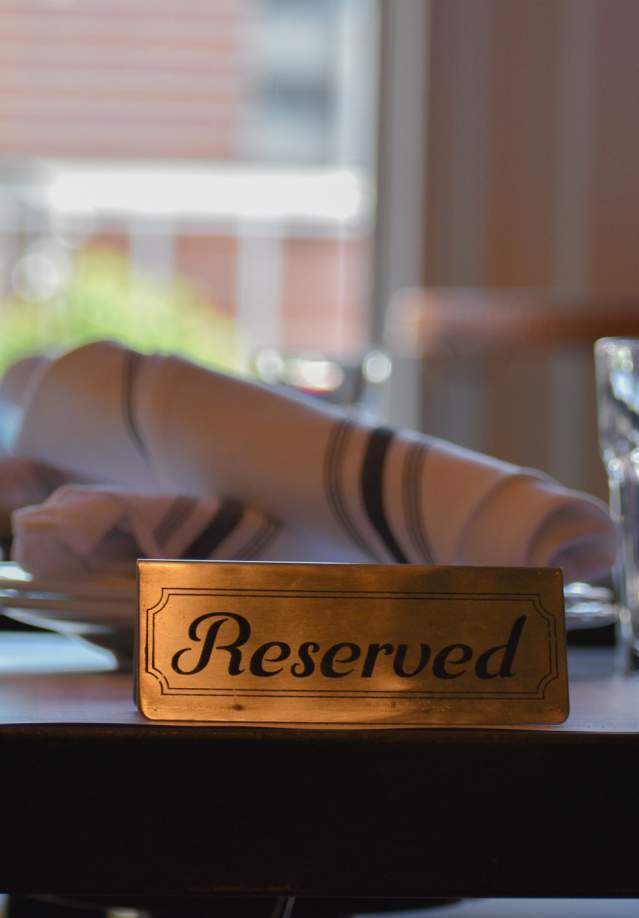 table setting at a restaurant