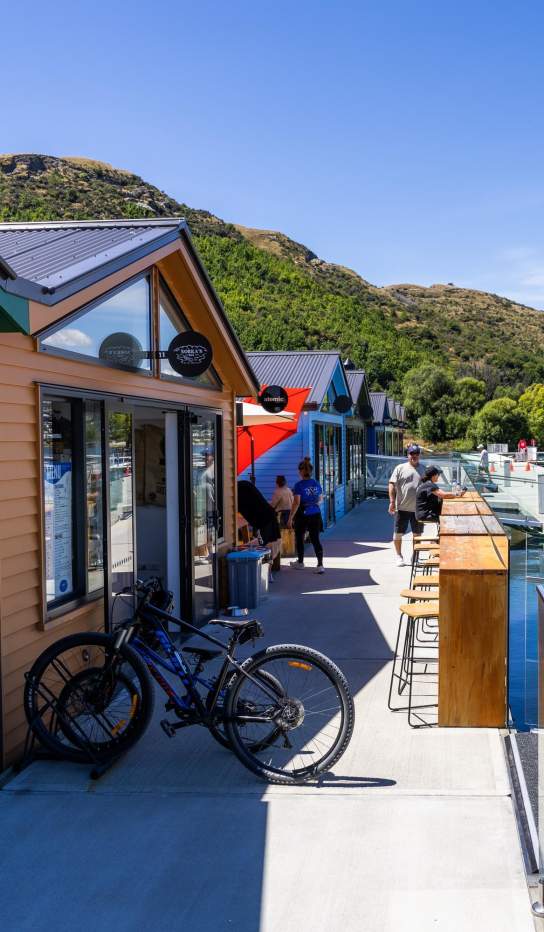Norka's Kai Café at the Queenstown Marina in Frankton on a summers day