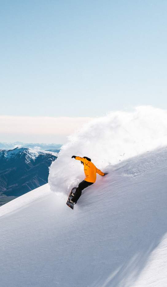 Snowboarder at The Remarkables Ski Area
