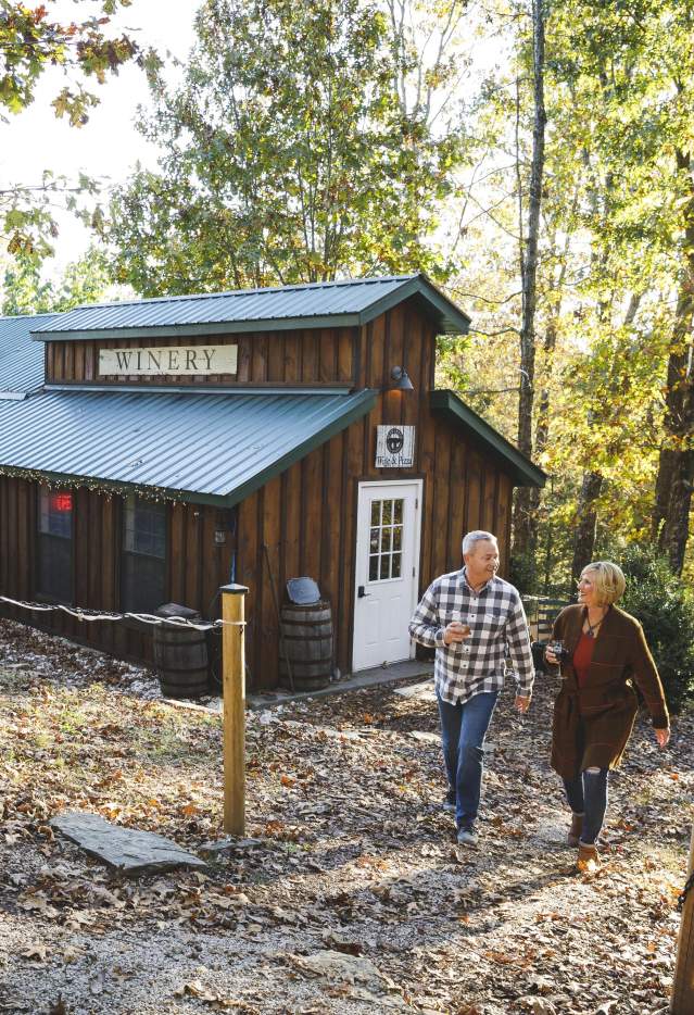 Bear Creek Winery Wine Fall Couple