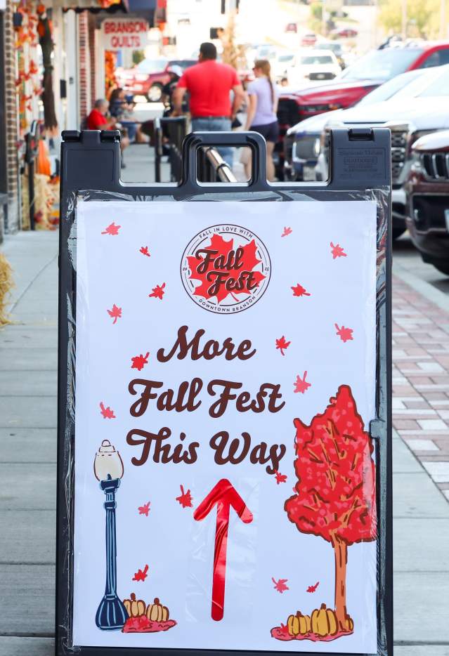 Fall Fest 2025 Sign Downtown