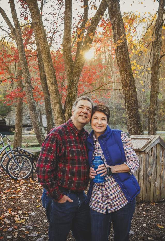 Couple enjoying fall