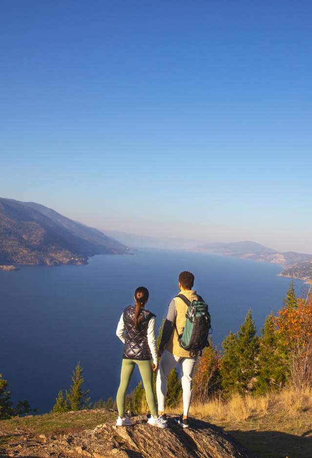 Couple Hiking at Knox Mountain Park 2