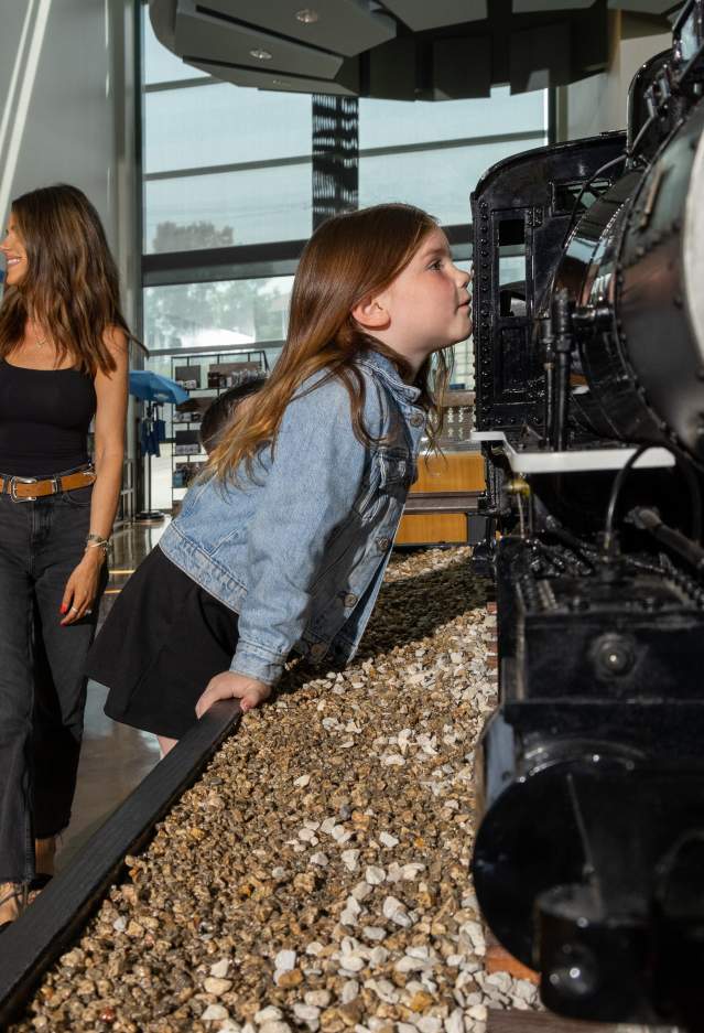 Family Entering Lehnis Railroad Museum
