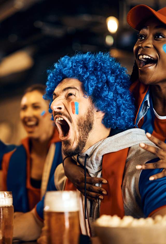 Cheering Soccer Fans