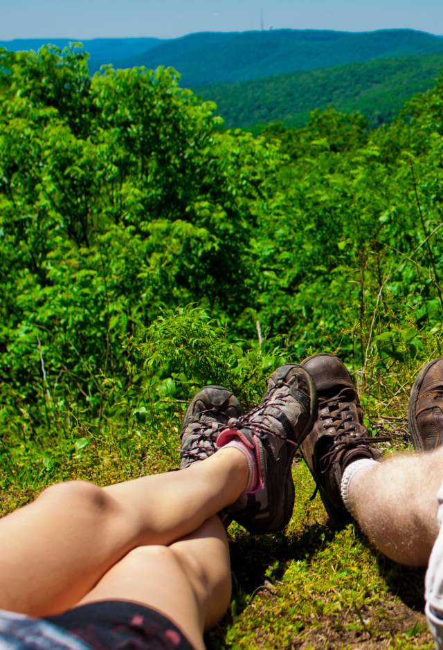 Outdoors hiking