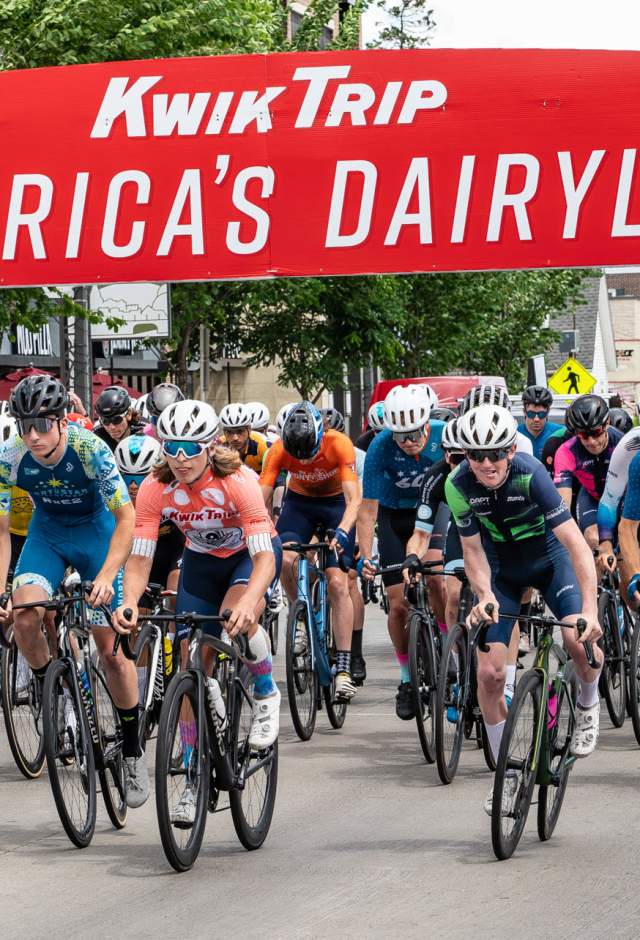 Cyclists racing in the Tour of America's Dairyland Race
