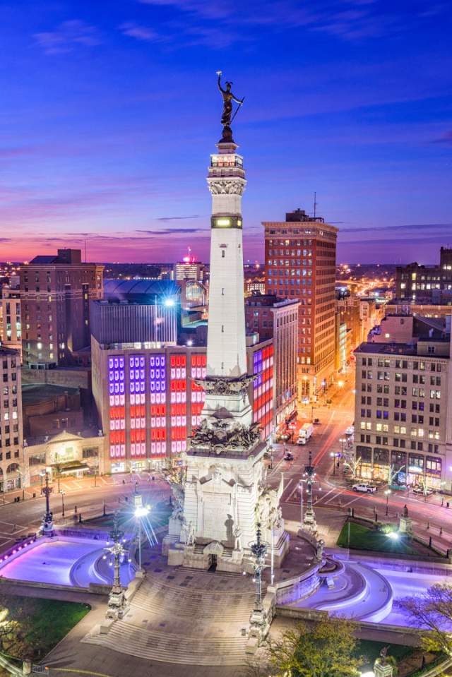 Monument Circle is the physical and spiritual heart of Indianapolis.