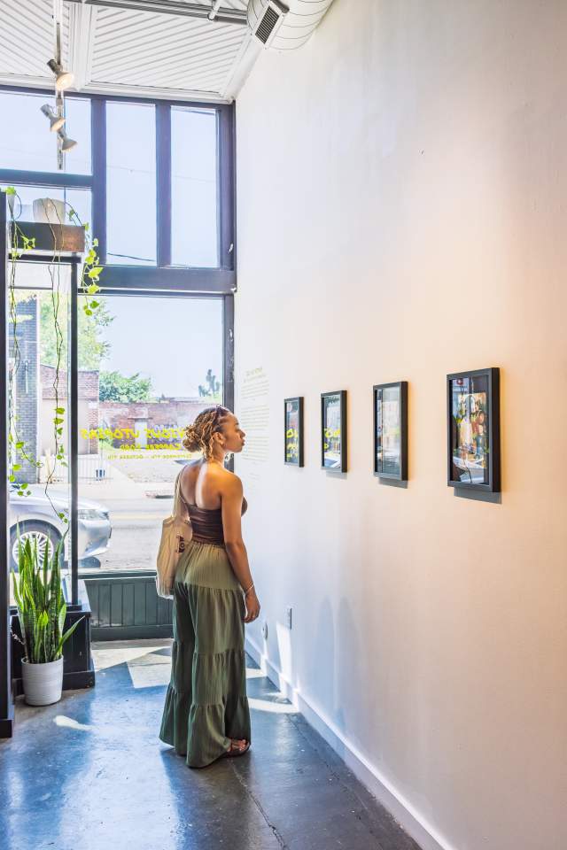 Woman at Southside Contemporary Art Gallery