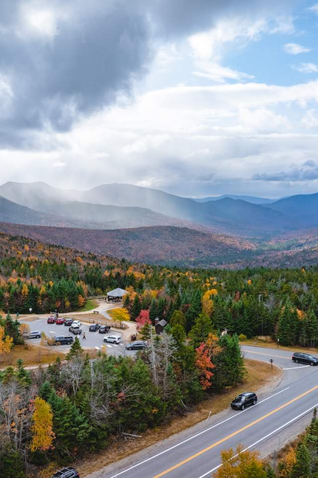 Late Fall in the White Mountains (Aerial Photo)