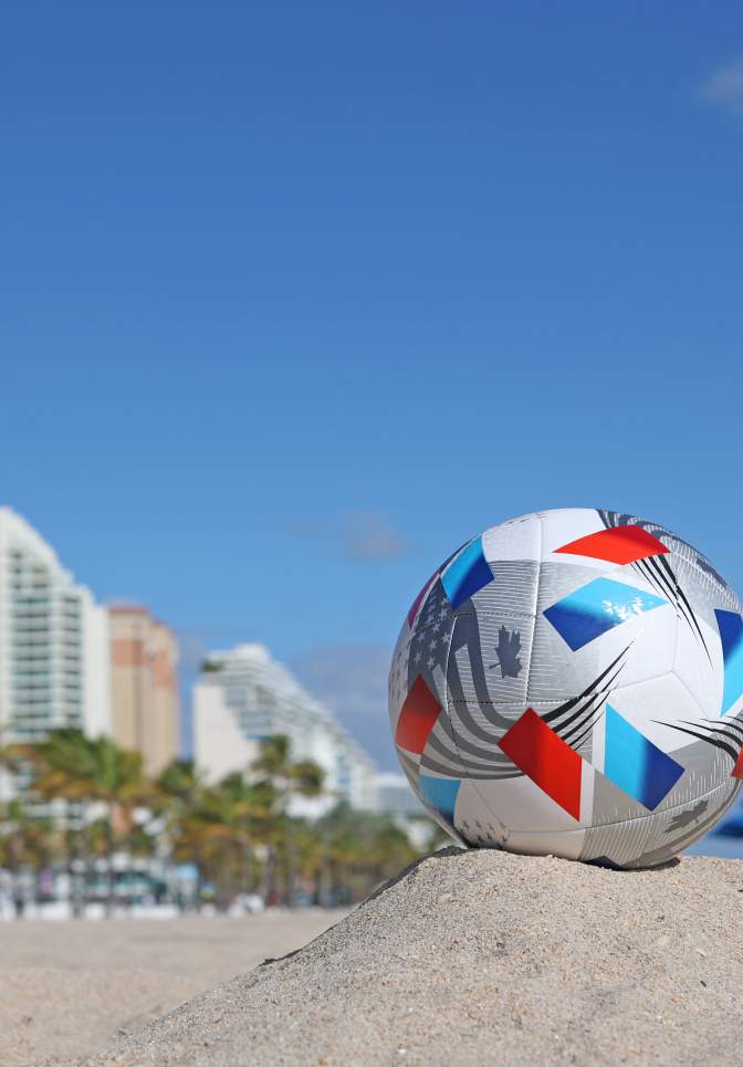 Soccer Ball on the Beach