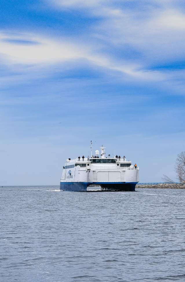 Lake Express Ferry in Muskegon Channel