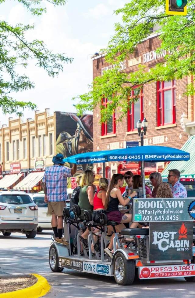 Black Hills Party Pedaler in downtown Rapid City