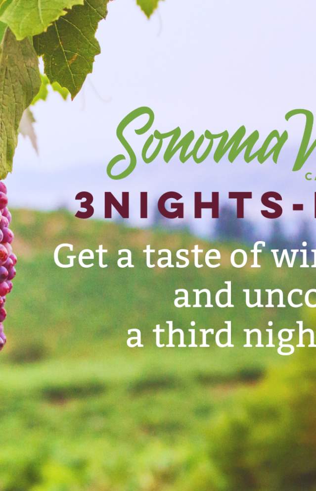 3 Nights-for-2 in Sonoma Valley