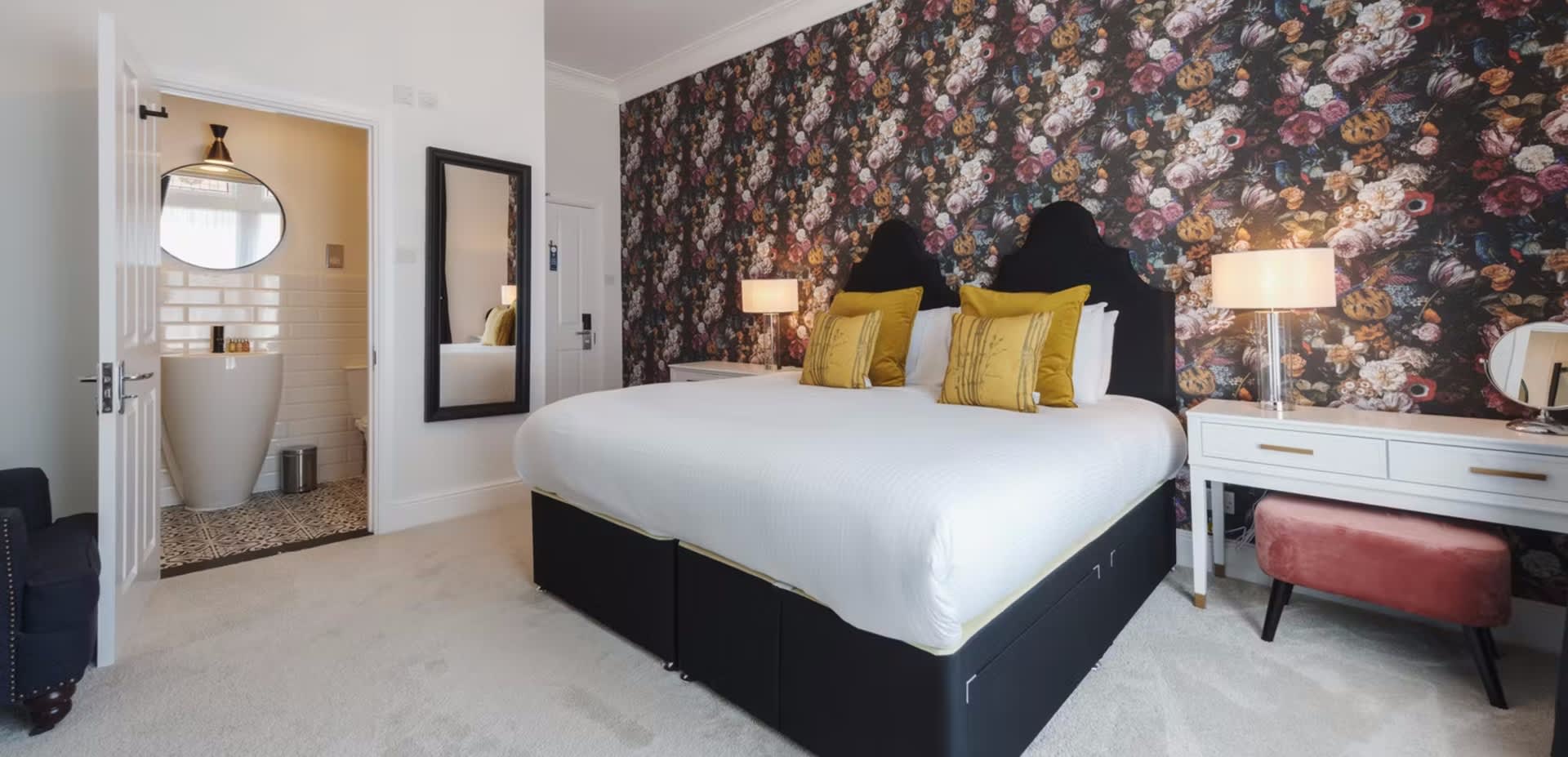 Boutique hotel room at the Mercer Collection