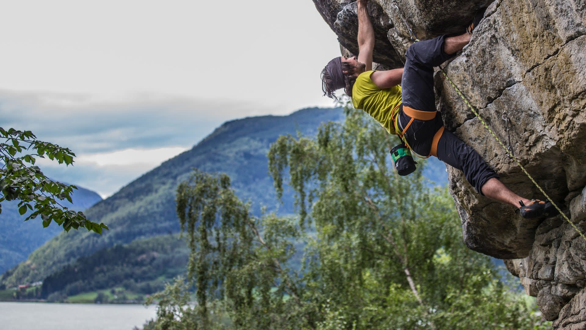 Climbing in Kvam, Sogndal