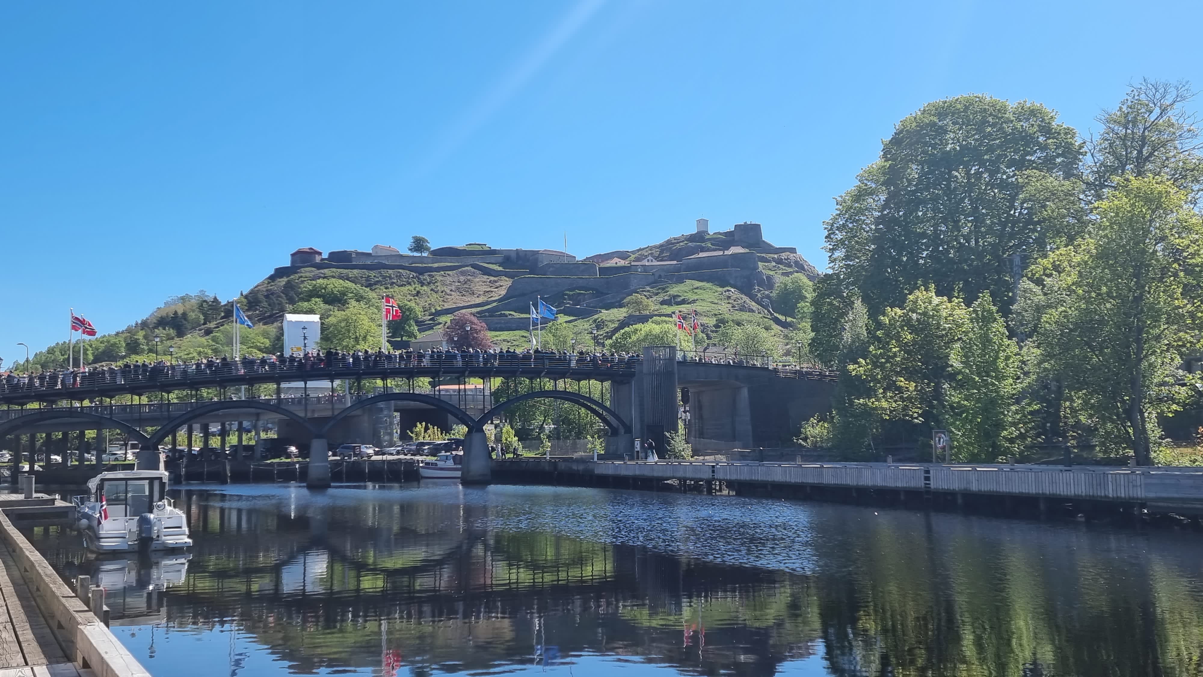 Tista elven og Fredriksten festning i bakgrunnen