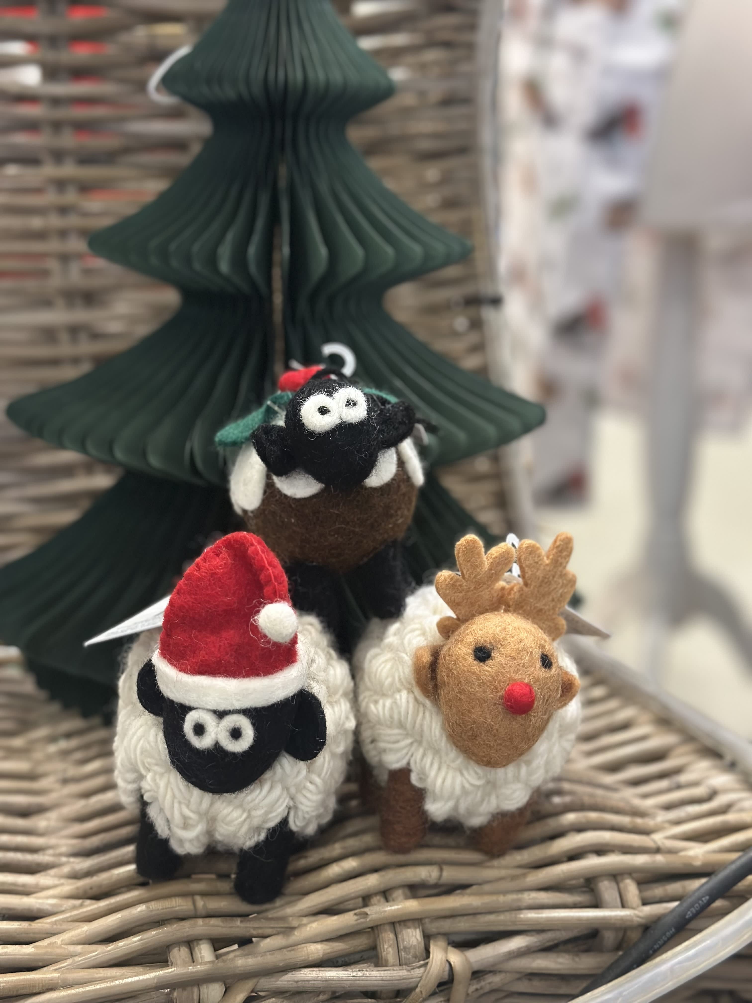 photo of handmade christmas felt animals