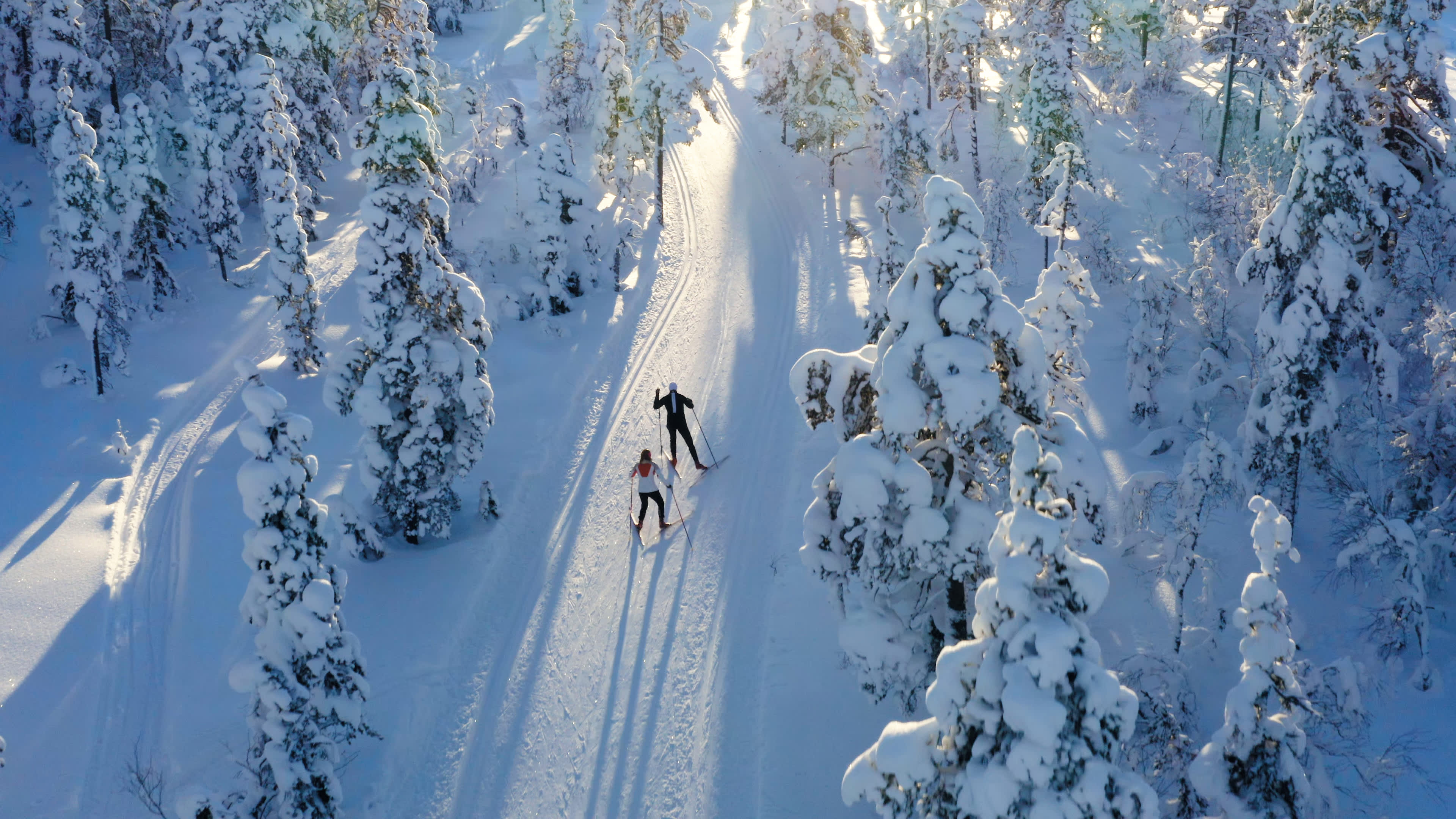 Cross country skiing at Lygna in East Norway