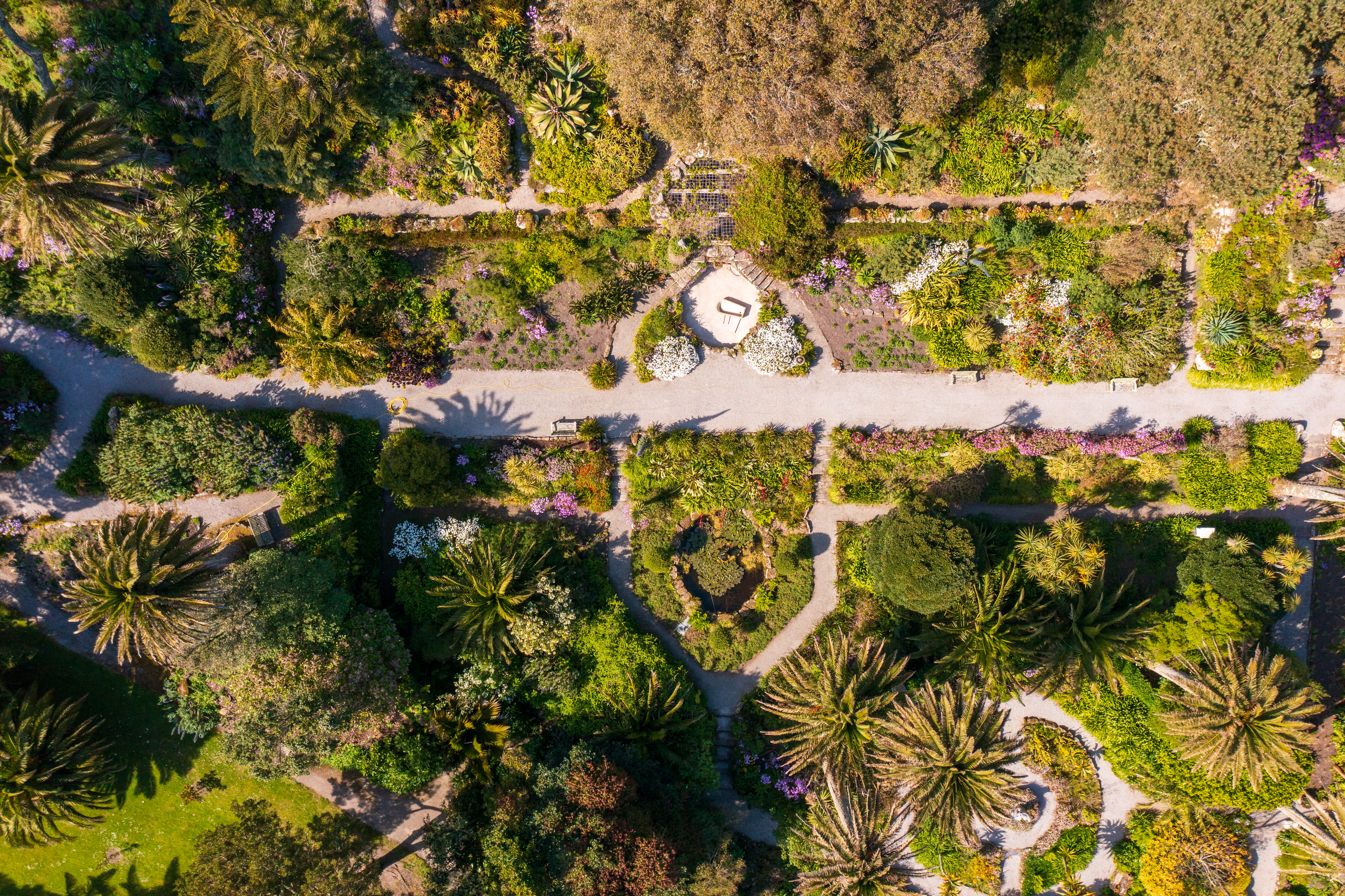 Aerial of Tresco Abbey Garden