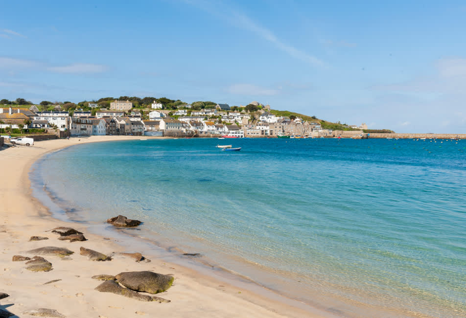 A view of Town Beach towards the quay