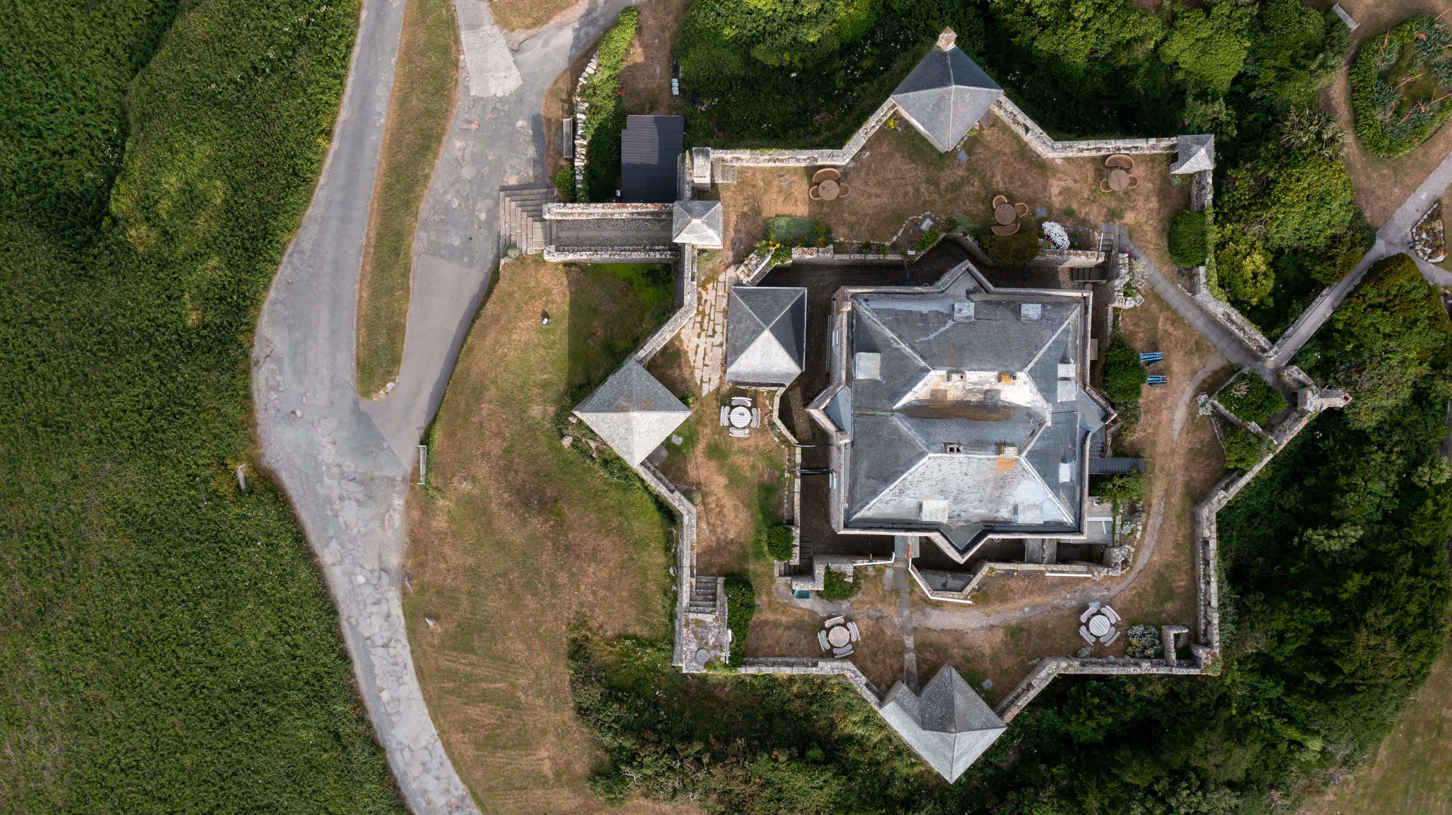 Aerial of Star Castle Hotel