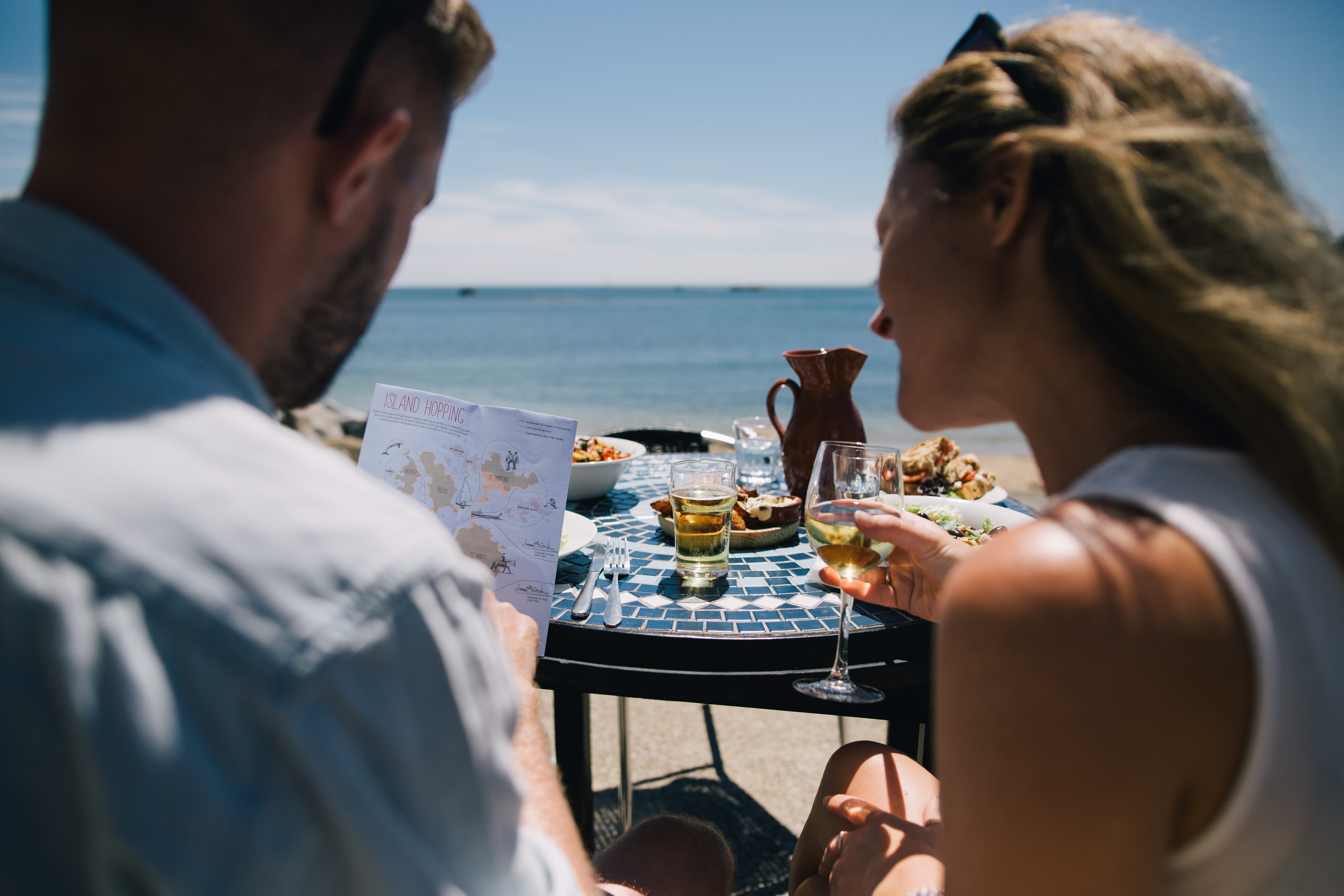 Couple eating at Dibble & Grubb on St. Mary's