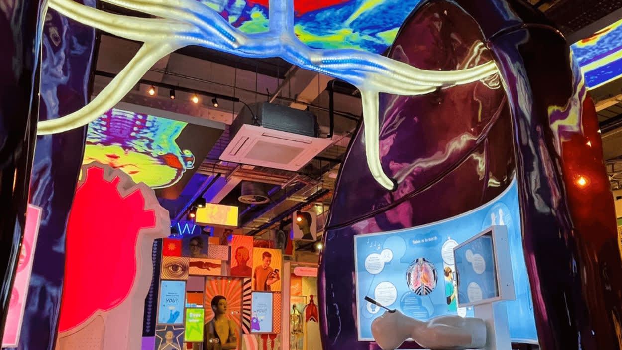 Inside a colourful museum of science