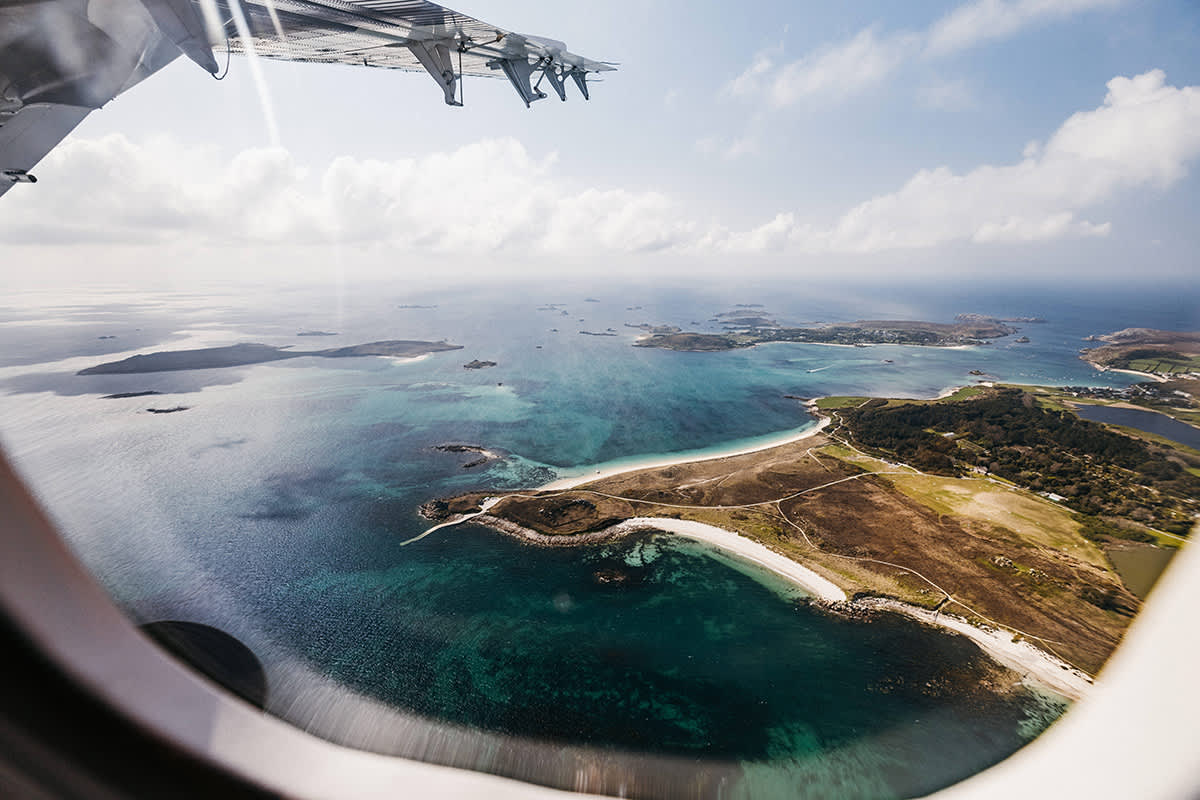 Aerial view of the islands