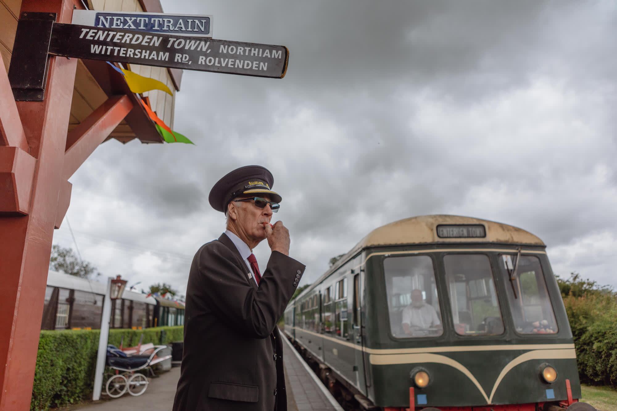 Kent & East Sussex Railway on a rainy day