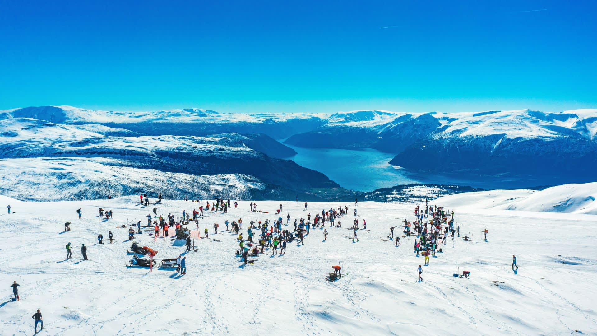 Skifahren in Leikanger