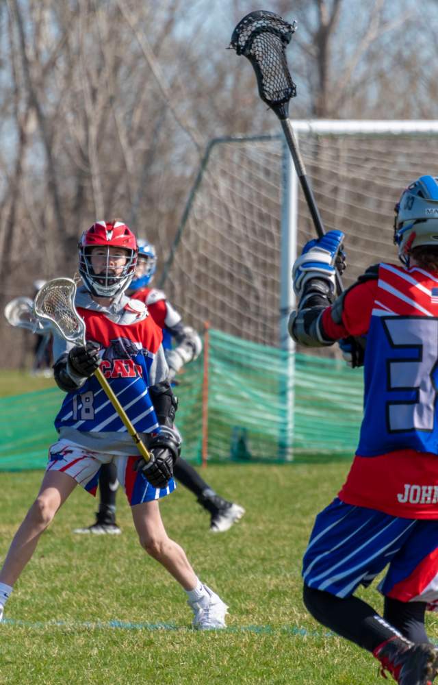 A lacrosse game at Jr. Irish Soccer Fields