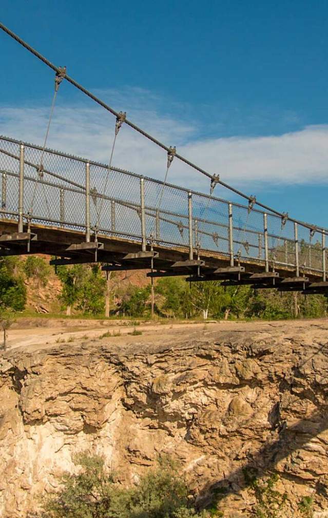Swinging Bridge within Hot Springs State Park