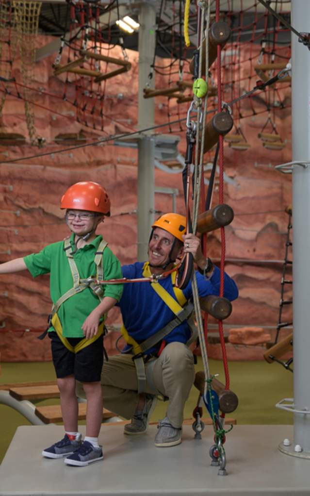 Father and Son at Summit Ropes