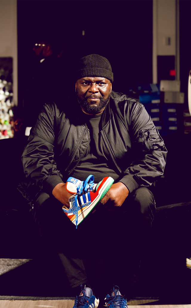 Shake James with Shoes Portrait in Sneex