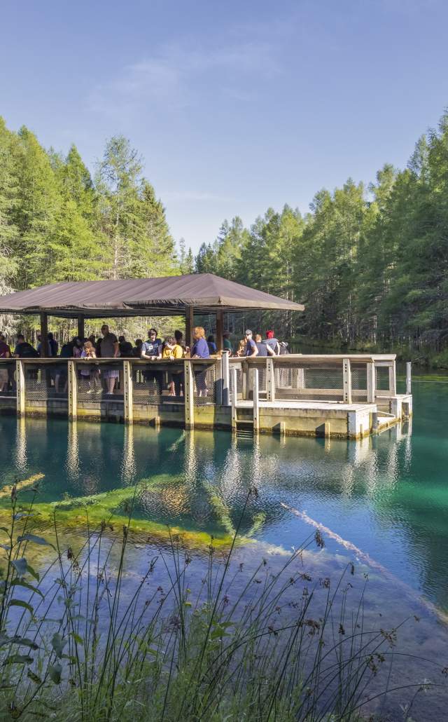 Kitch-iti-kipi, an attraction located in the Upper Peninsula of Michigan