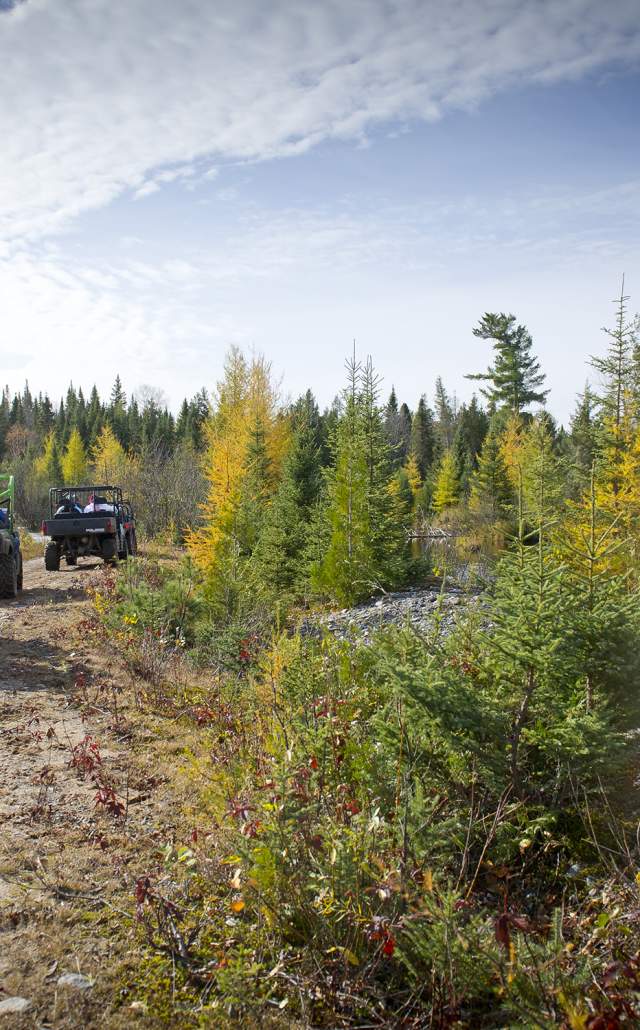 ATV trail riding between Champion and Big Bay in Marquette County in the Upper Peninsula of Michigan