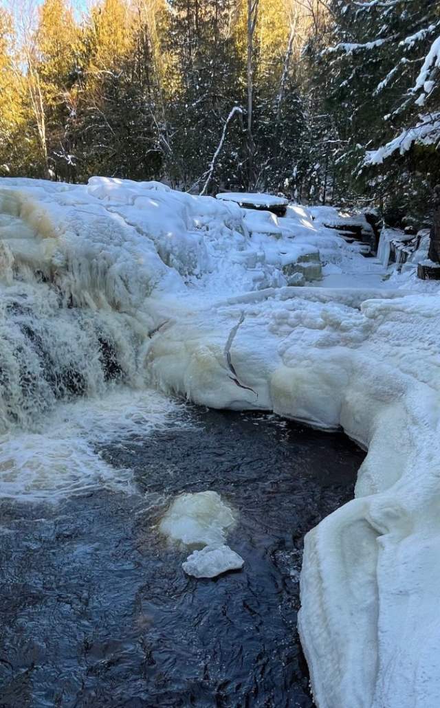 Winter at Canyon Falls in the Upper Peninsula of Michigan