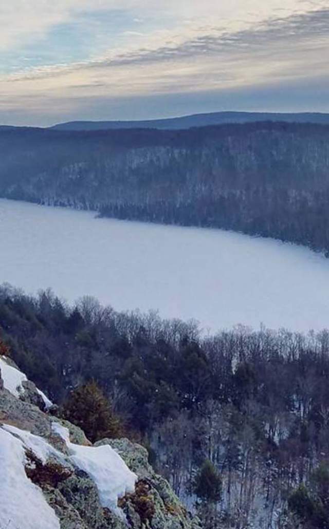Winter at Lake of the Clouds, located in the Upper Peninsula, Michigan