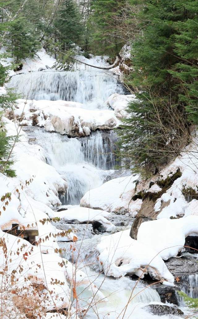 Winter at Sable Falls in the Upper Peninsula of Michigan