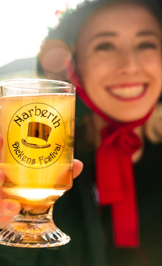 Woman With A Beer At Narbeth Dickens Fest