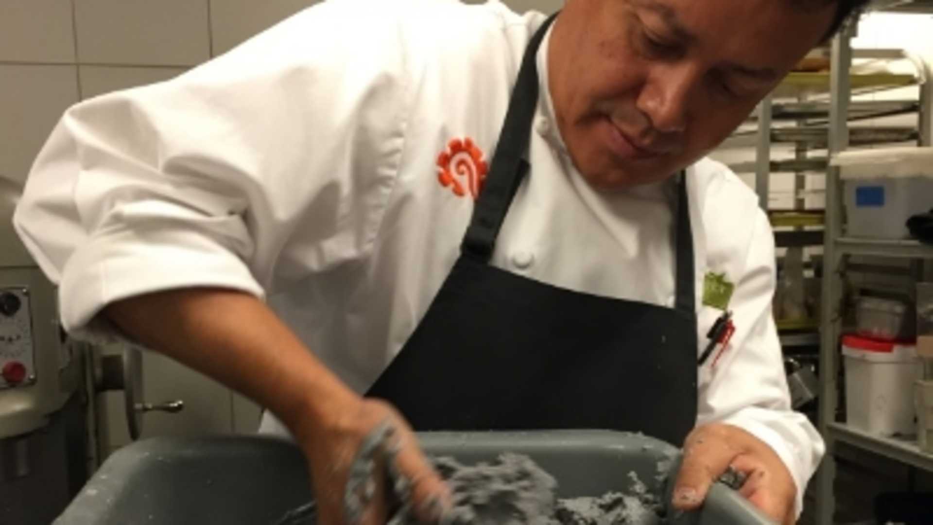 Hugo Ortega making tortillas