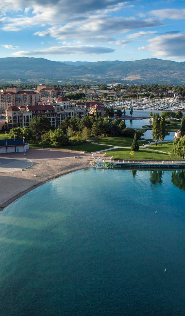 Birds eye view of Kelowna BC