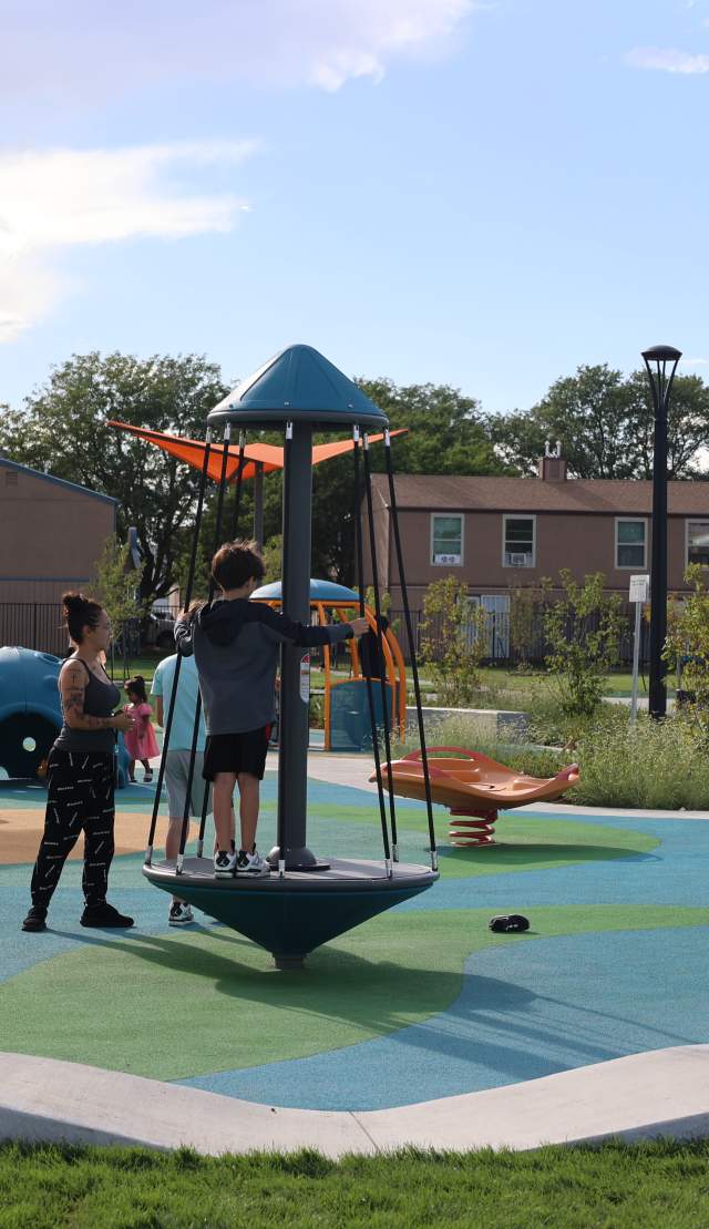 Kids playing at Delta Park