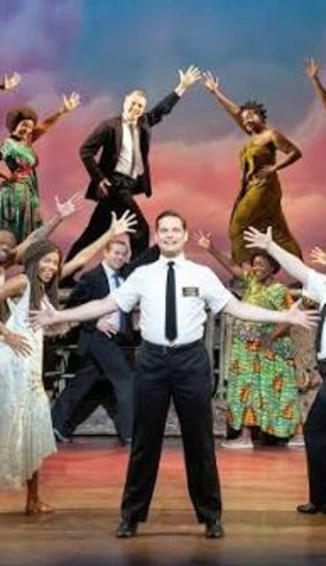 Book of Mormon performing on stage