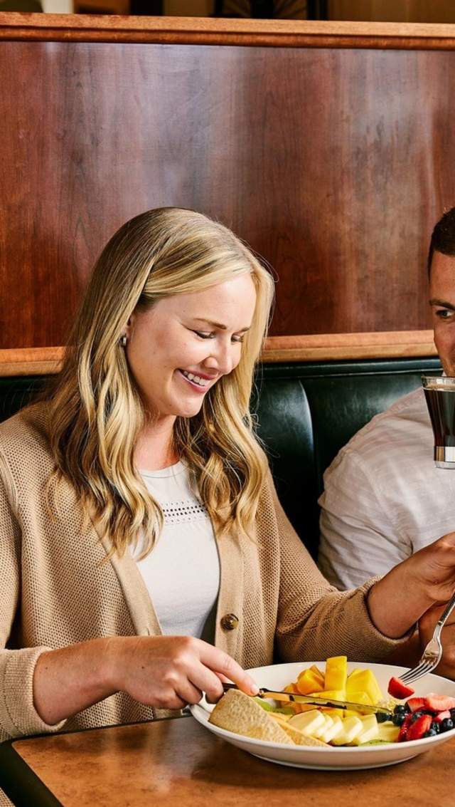 A Foodie's Fantasy-couple eating