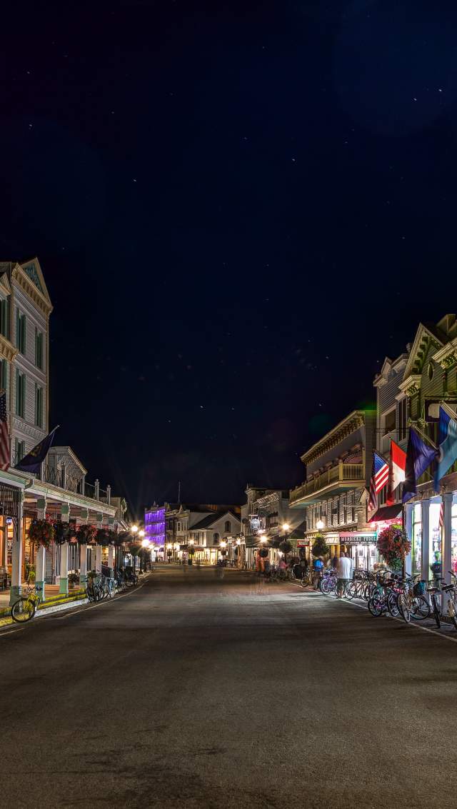 Downtown at night