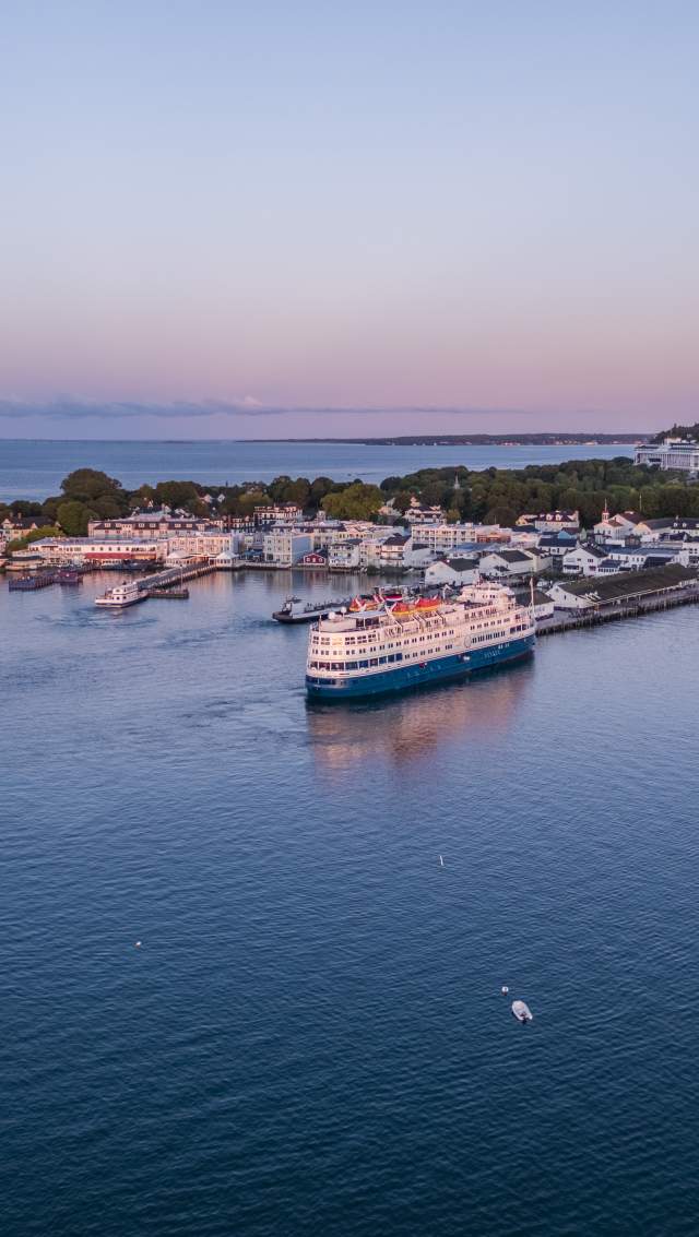 aerial view of boat