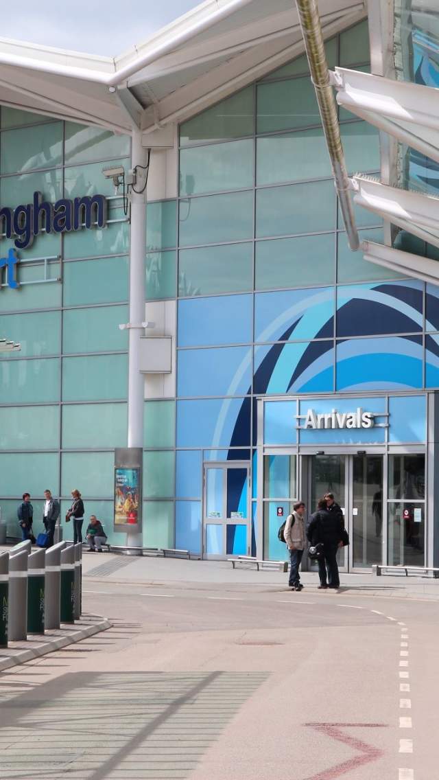 Front view of Birmingham Airport