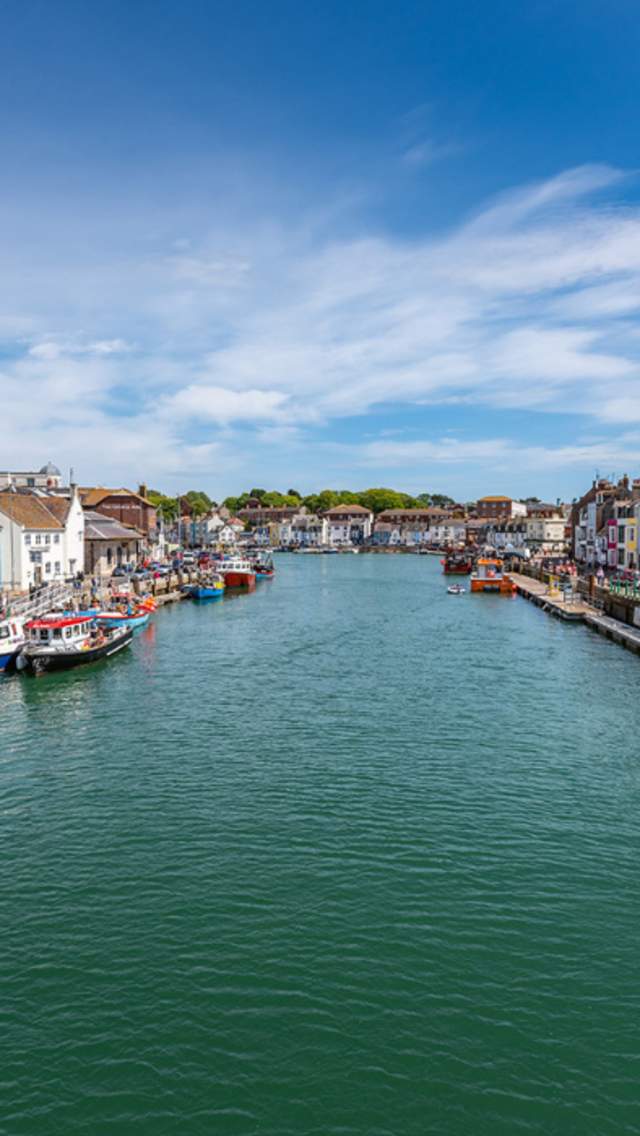 Looking across Weymouth Harbour